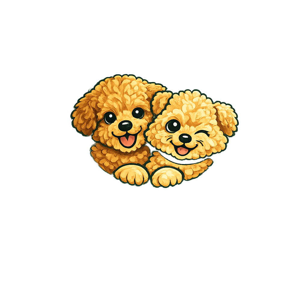 Dog Feeding Calculator logo with two poodles
